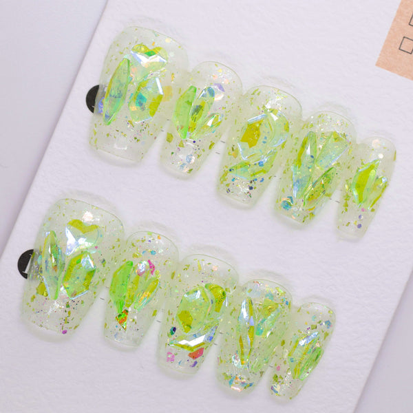 G1114 - Clear Acrylic Handmade Press-on Nails