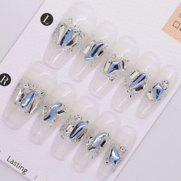 W1106 - Clear Acrylic Handmade Press-on Nails